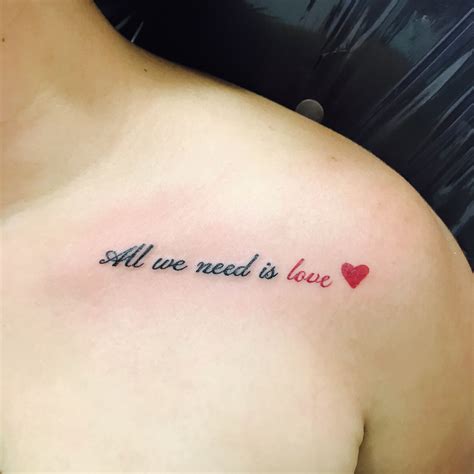 all we need is love tatuaje